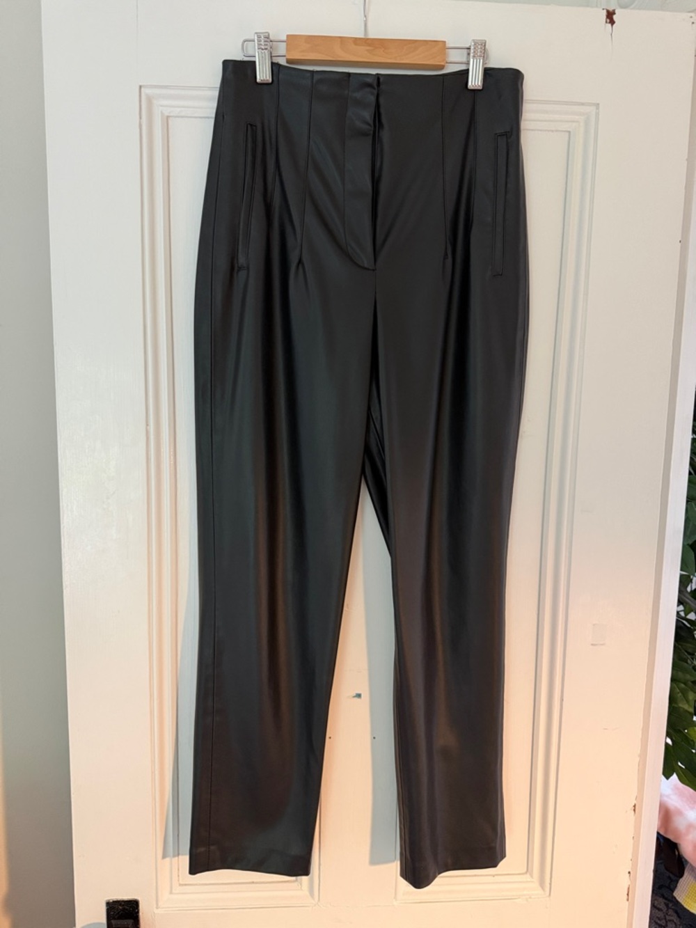 Zara Black Faux Leather Pants
